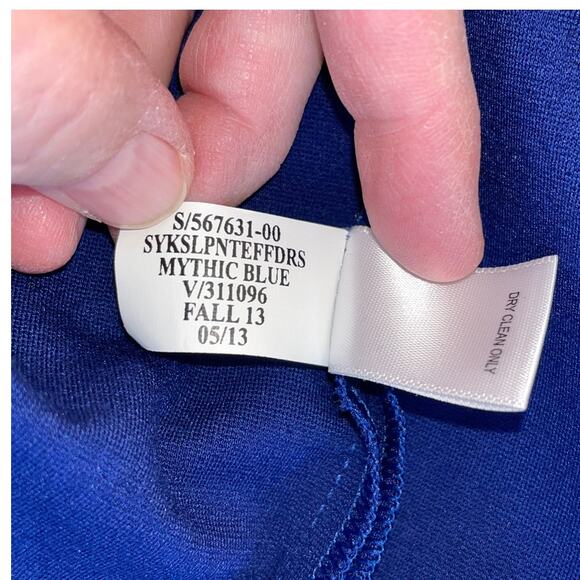 Banana Republic Fit & Flair Dress in‎ Mystic Blue - Women's Size 12P - Picture 5 of 8